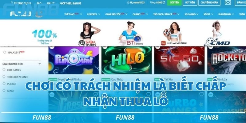 Chơi có trách nhiệm - 5 điều lưu ý để tham gia cùng Fun88 3 Chơi có trách nhiệm là biết chấp nhận thua lỗ